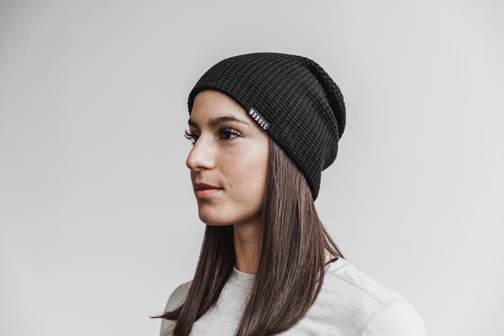 NOBULL Waffle Beanie - Black - Ireland (8435LECOX)